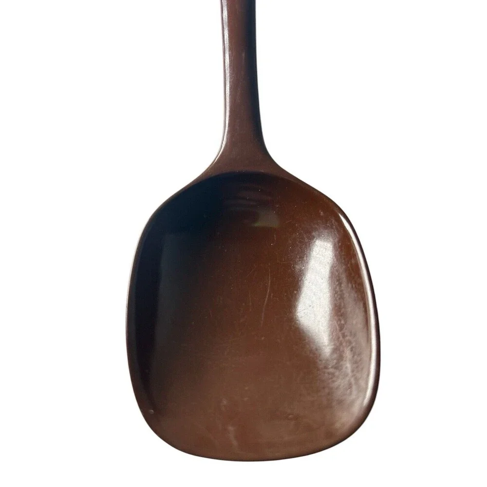 Vintage Rosti Melamine Utensil Set Brown Spoon Fork Stirrer 2 Pieces Denmark